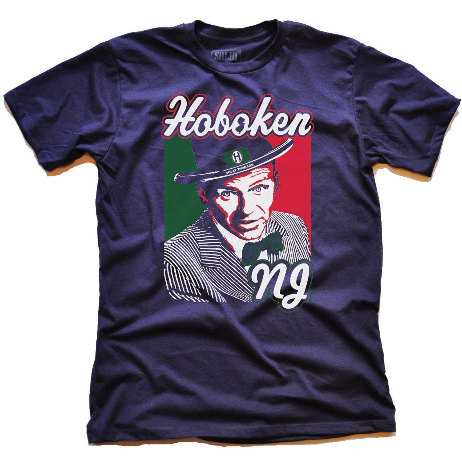 Men's Hoboken Frank Sinatra Cool Graphic T-Shirt | Vintage New Jeresy Tee | Solid Threads