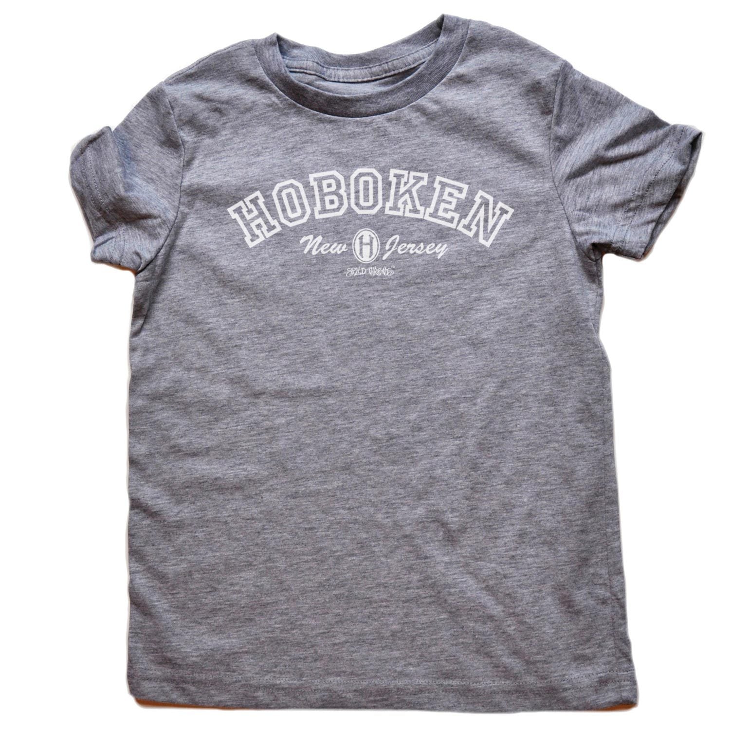 Kids Hoboken Collegiate Cool Graphic T-Shirt | Cute Retro New Jersey Soft Tee | Solid Threads