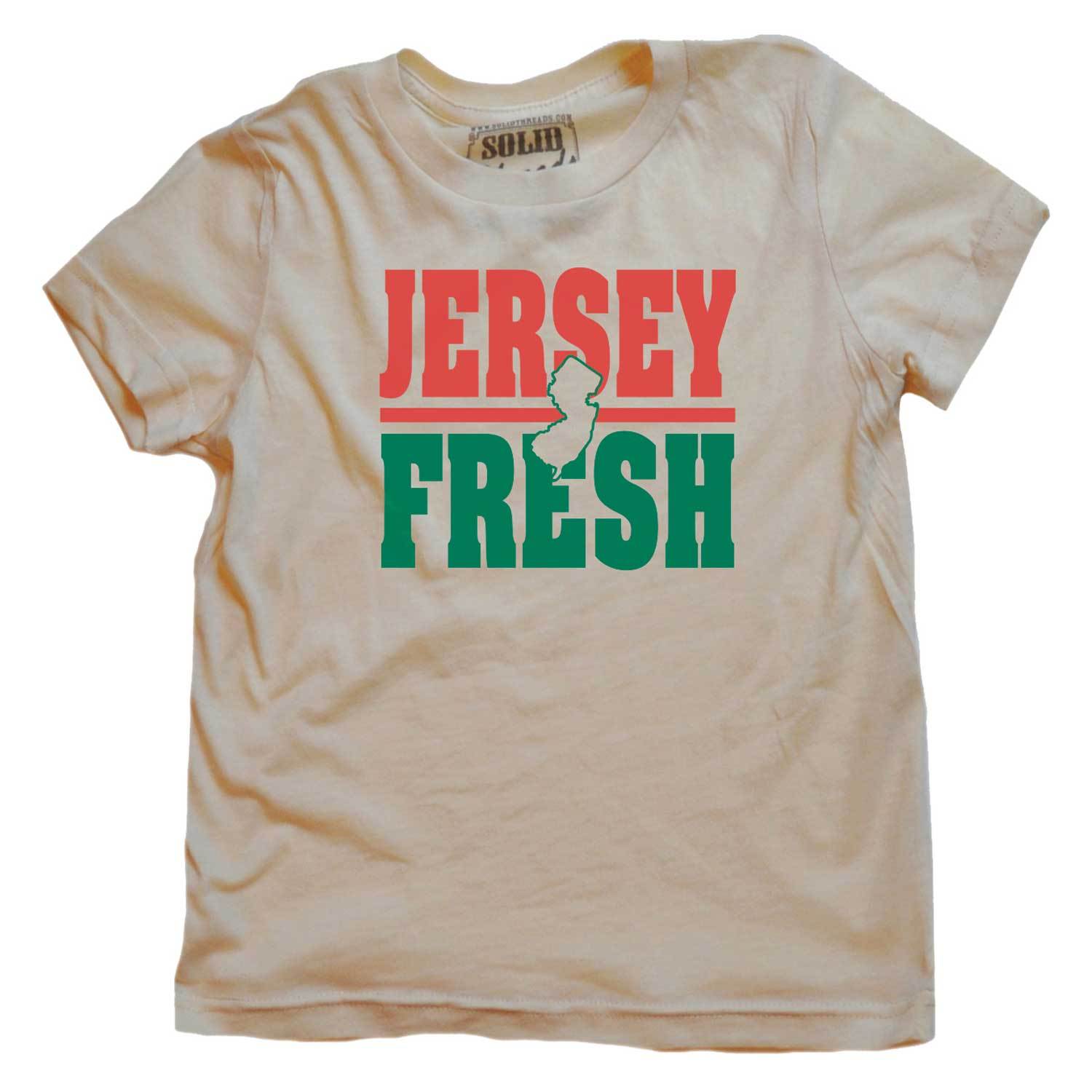 Kids New Jersey Fresh Vintage Graphic T-Shirt | Cute Funny Garden State Tee | Solid Threads