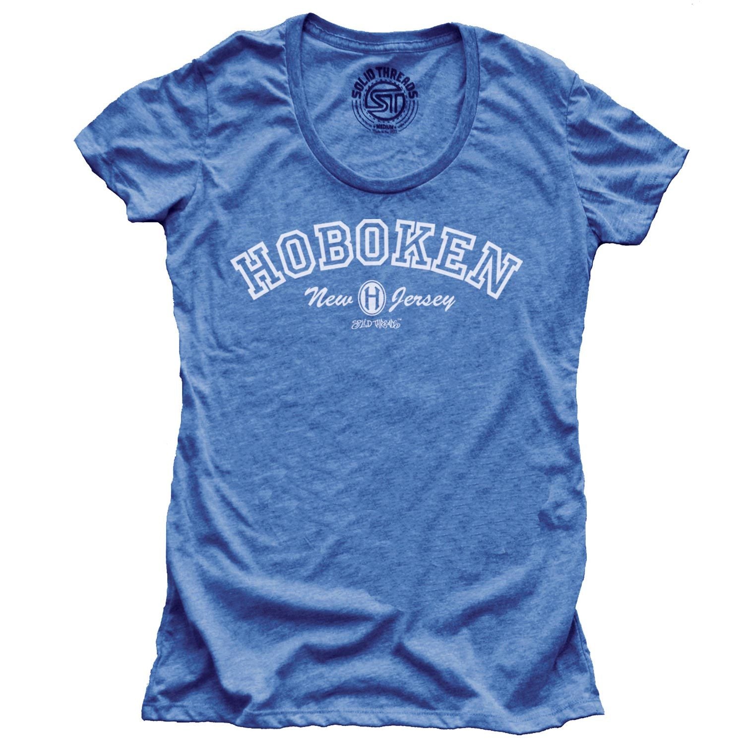 Women's Hoboken Collegiate Cool Graphic T-Shirt | Vintage New Jersey Tee | Solid Threads