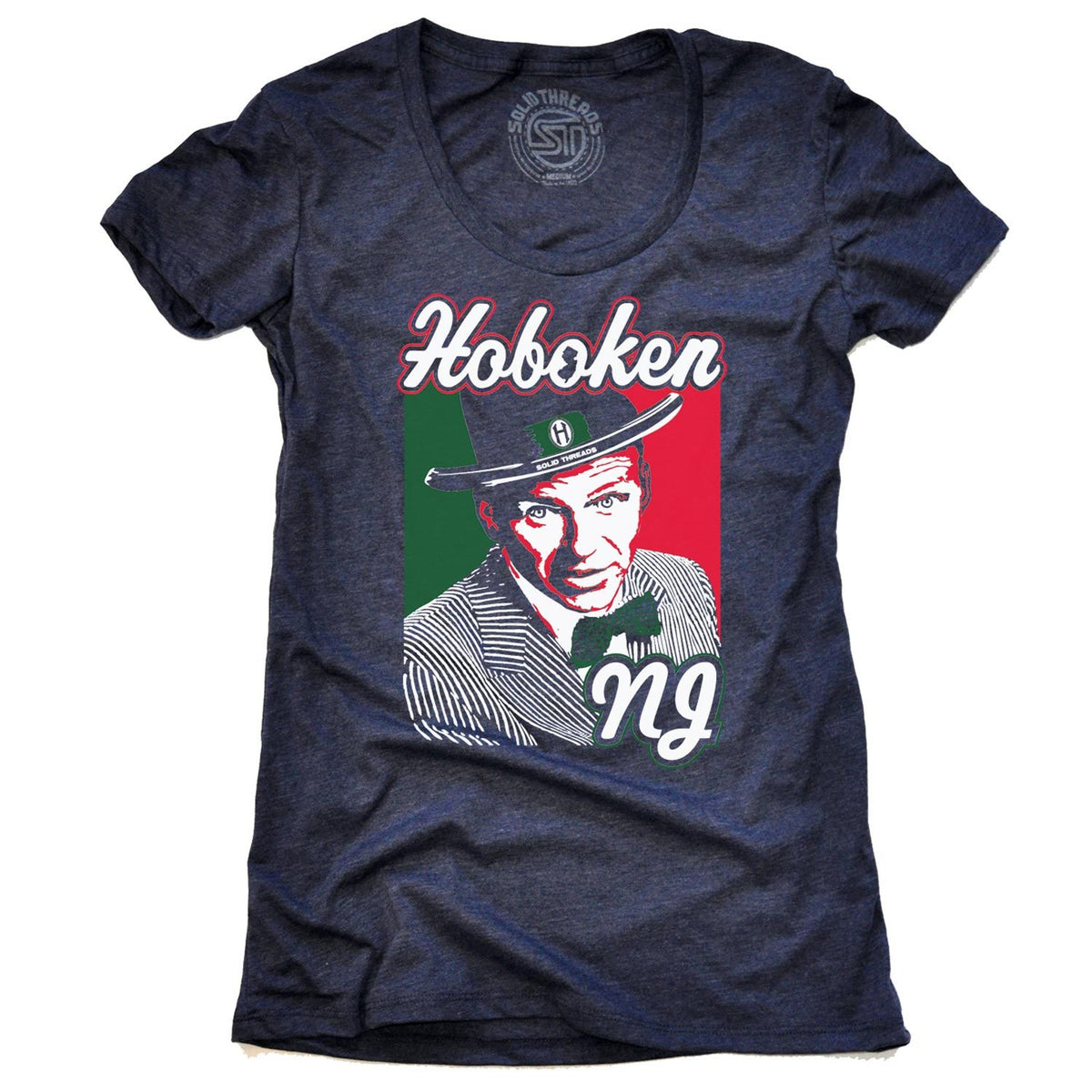 Women&#39;s Hoboken Frank Sinatra Cool Graphic T-Shirt | Vintage New Jersey Tee | Solid Threads