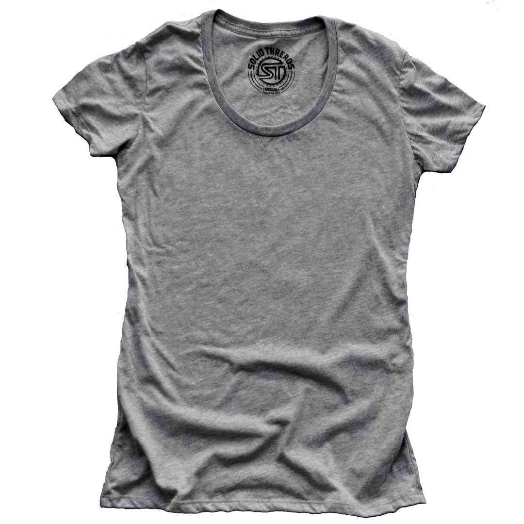 Women's Solid Threads Triblend Grey T-shirt