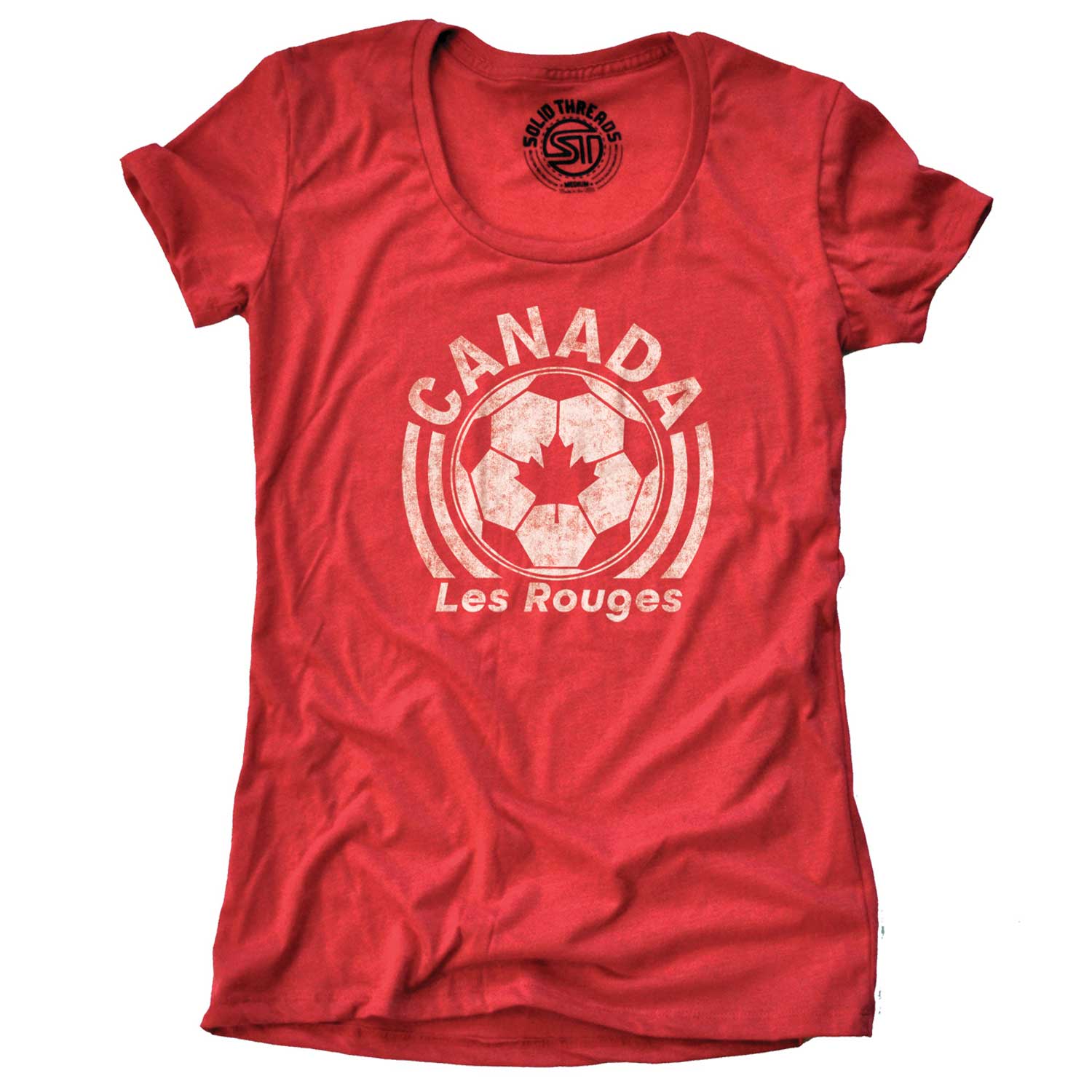 Women's Canada National Soccer Team Cool Graphic T-Shirt | Vintage FIFA Tee | Solid Threads