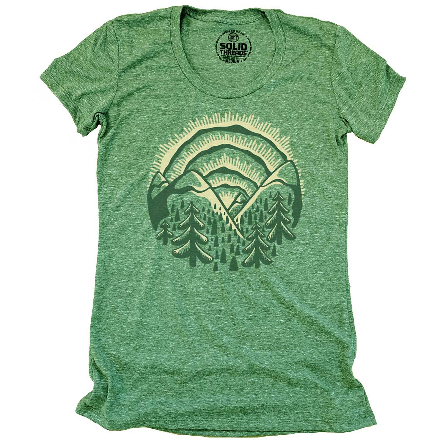 Women's Vintage Logo Burnout T-Shirt in Deep Jungle Green