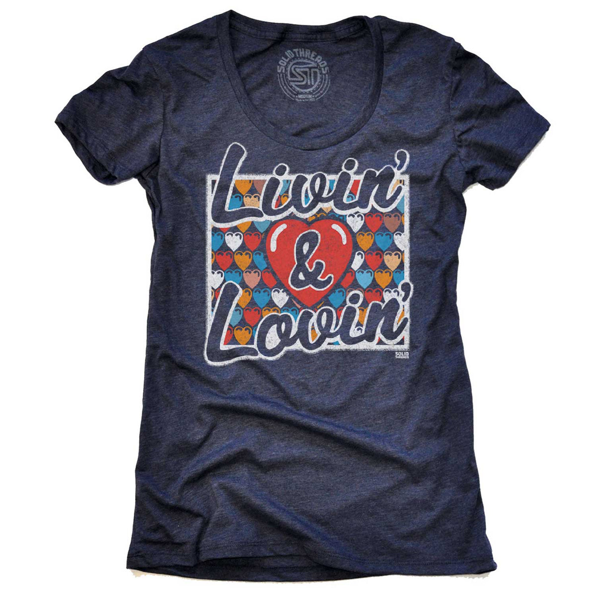 Women&#39;s Livin &amp; Lovin Vintage 80s Music Graphic Tee | Cool Tom Petty T-shirt | Solid Threads