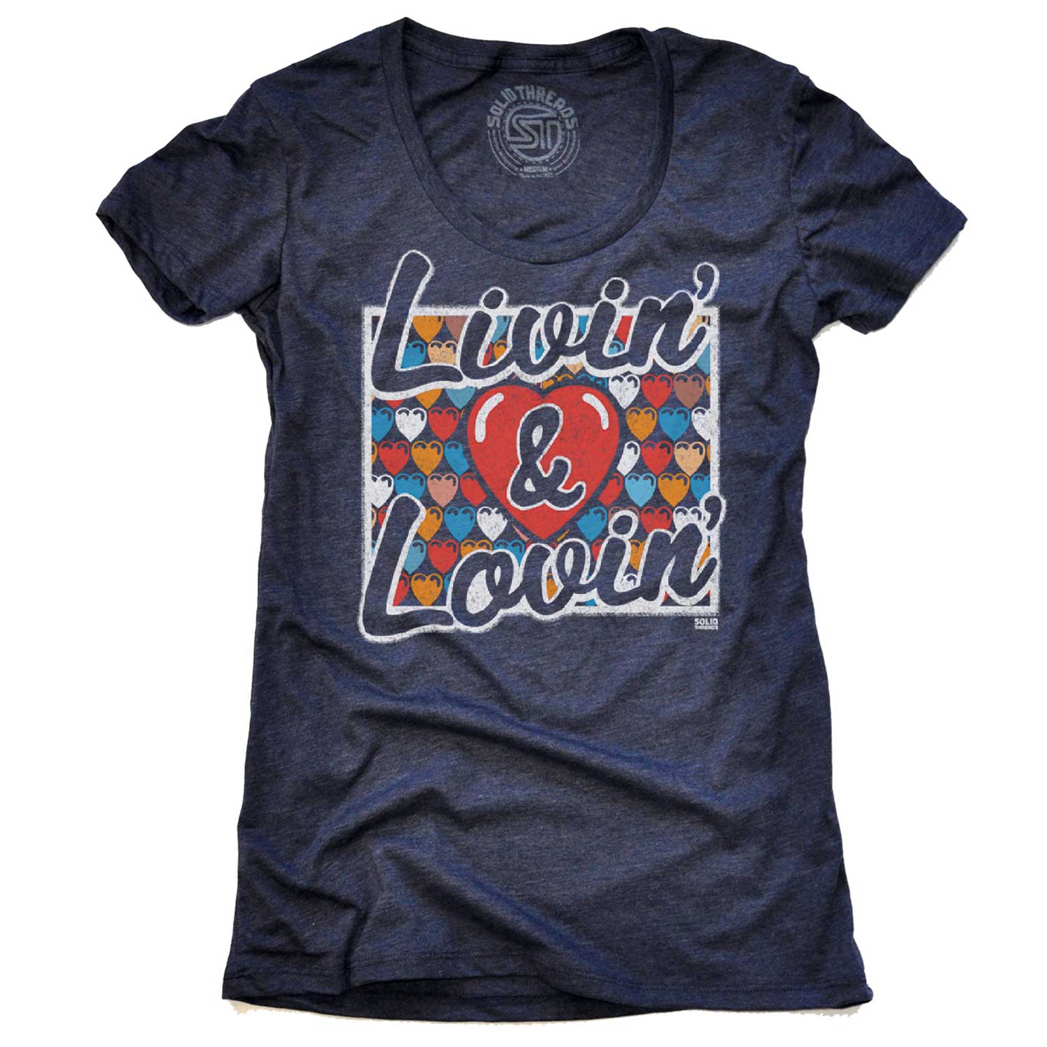 Women's Livin & Lovin Vintage Graphic Tee | Cool Tom Petty T-shirt for Women | Solid Threads