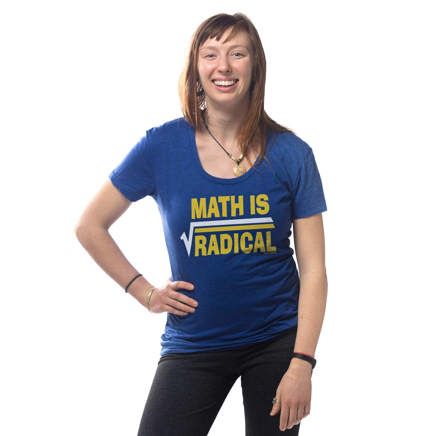 Women's Math is Radical Vintage Graphic Tee | Funny Educational T-Shirt on Model