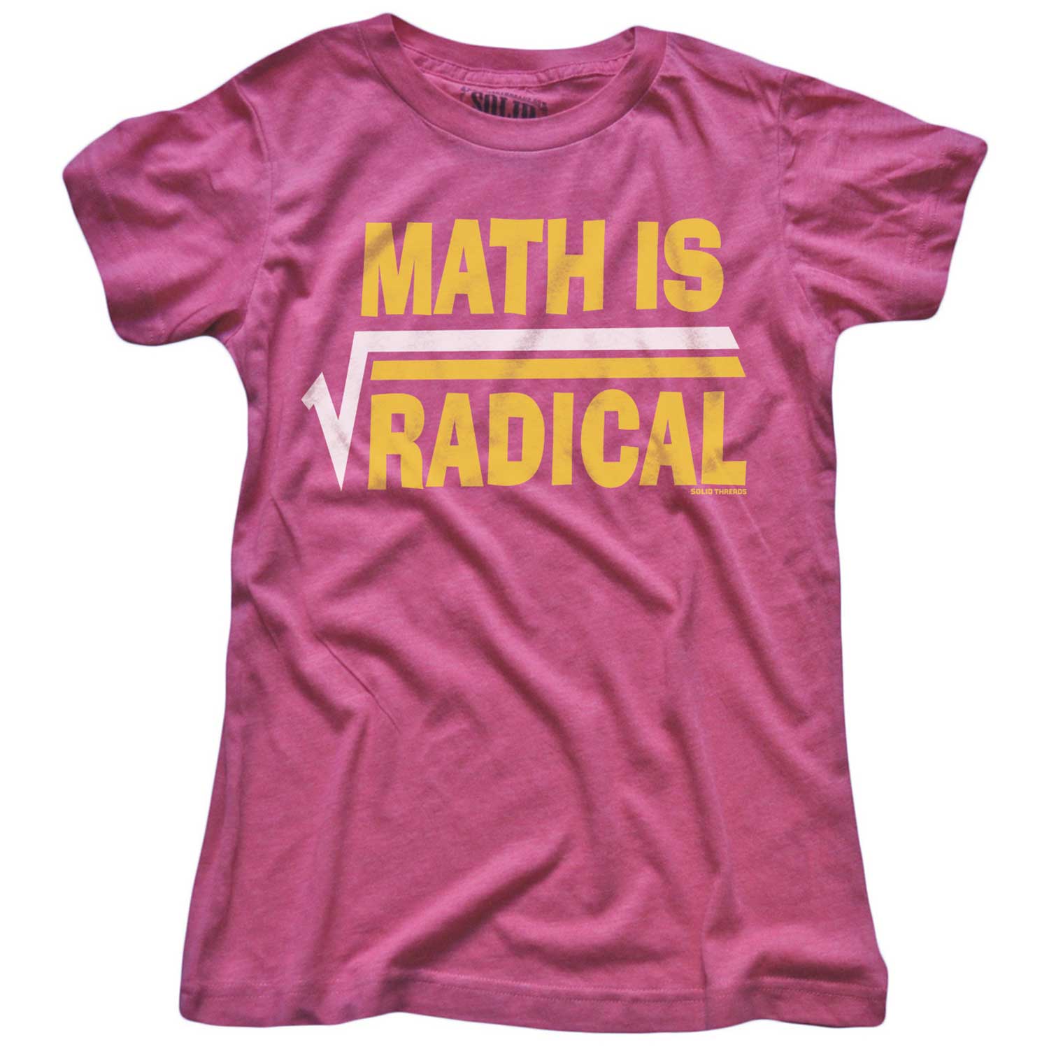 Women's Math is Radical Vintage Graphic Crop Top | Funny Mathematics T-shirt | Solid Threads