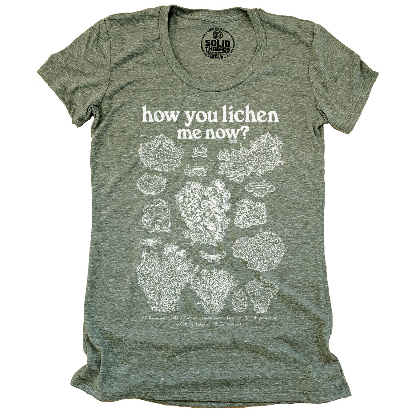 Women's How You Lichen Me Now Vintage Botany Graphic Tee | Funny Biology T-Shirt | SOLID THREADS
