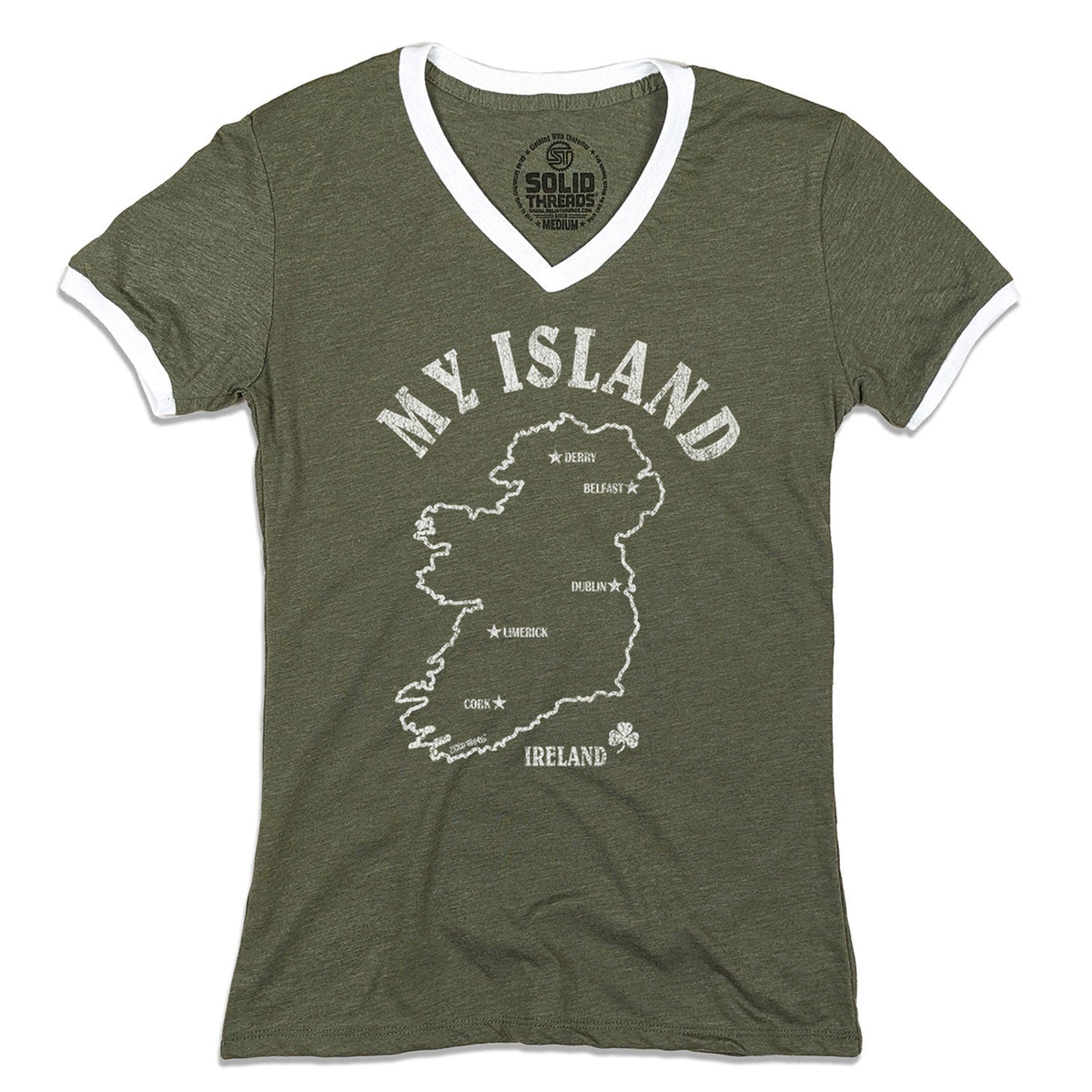Women&#39;s My Island Ringer V-Neck T-Shirt