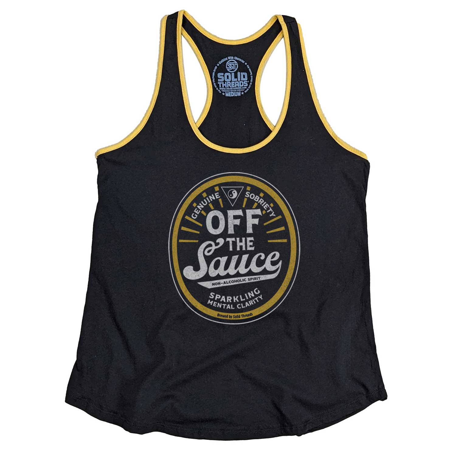 Women's Off the Sauce Ringer Tank Top | Supports Addiction Treatment
