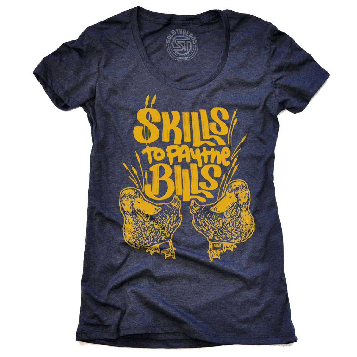 Women&#39;s Skills to Pay the Bills Vintage Graphic Tee | Funny Mallard Duck Graphic Tee | Solid Threads