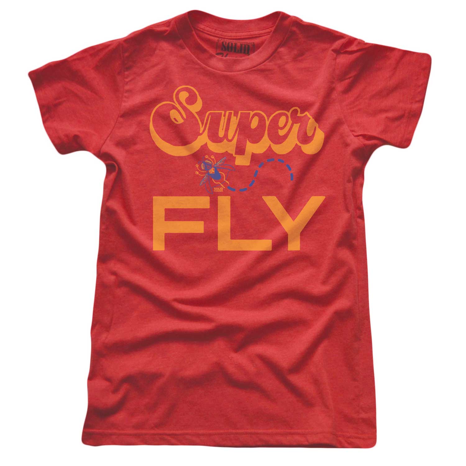 Women's Superfly Vintage Graphic Crop Top | Retro Fly T-shirt | Solid Threads