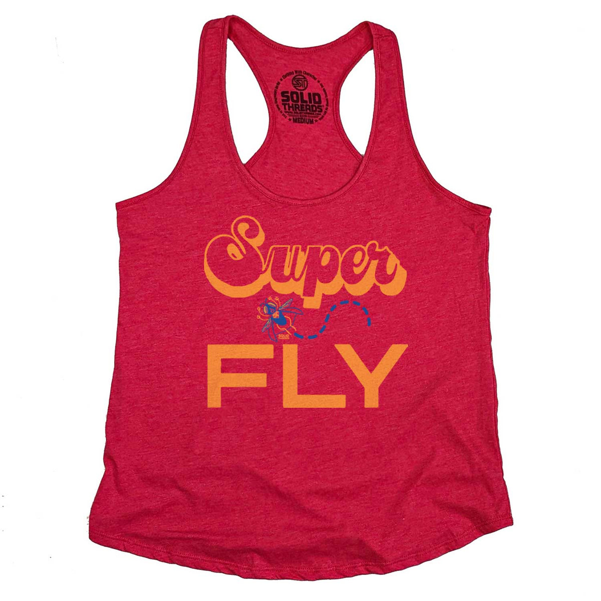 Women&#39;s Superfly Vintage Graphic Tank Top | Retro Curtis Mayfield T-shirt | Solid Threads