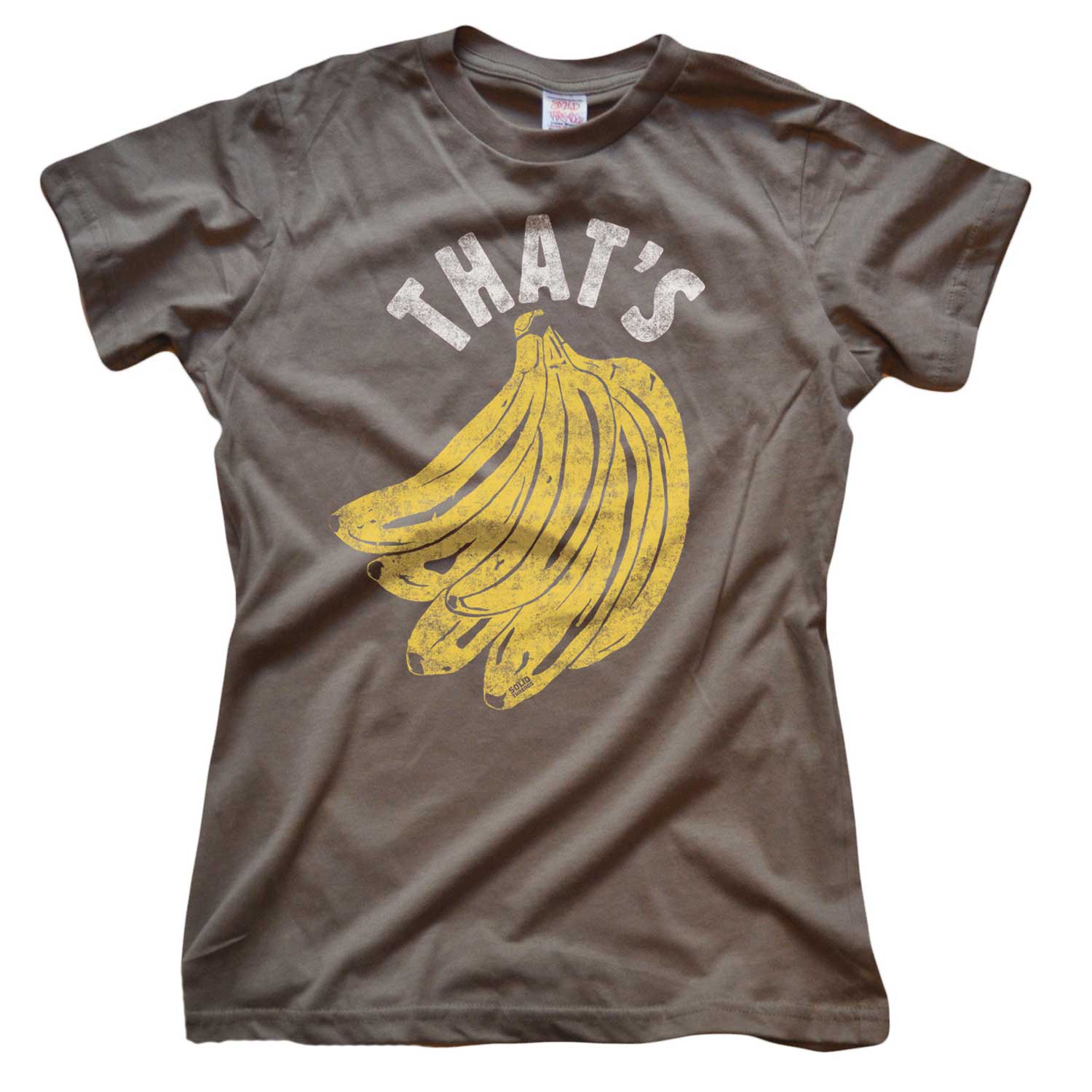 Women's That's Bananas Vintage Graphic Crop Top | Retro Banana T-shirt | Solid Threads