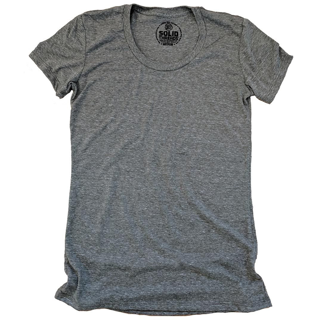 Women's Solid Threads Triblend Olive T-shirt