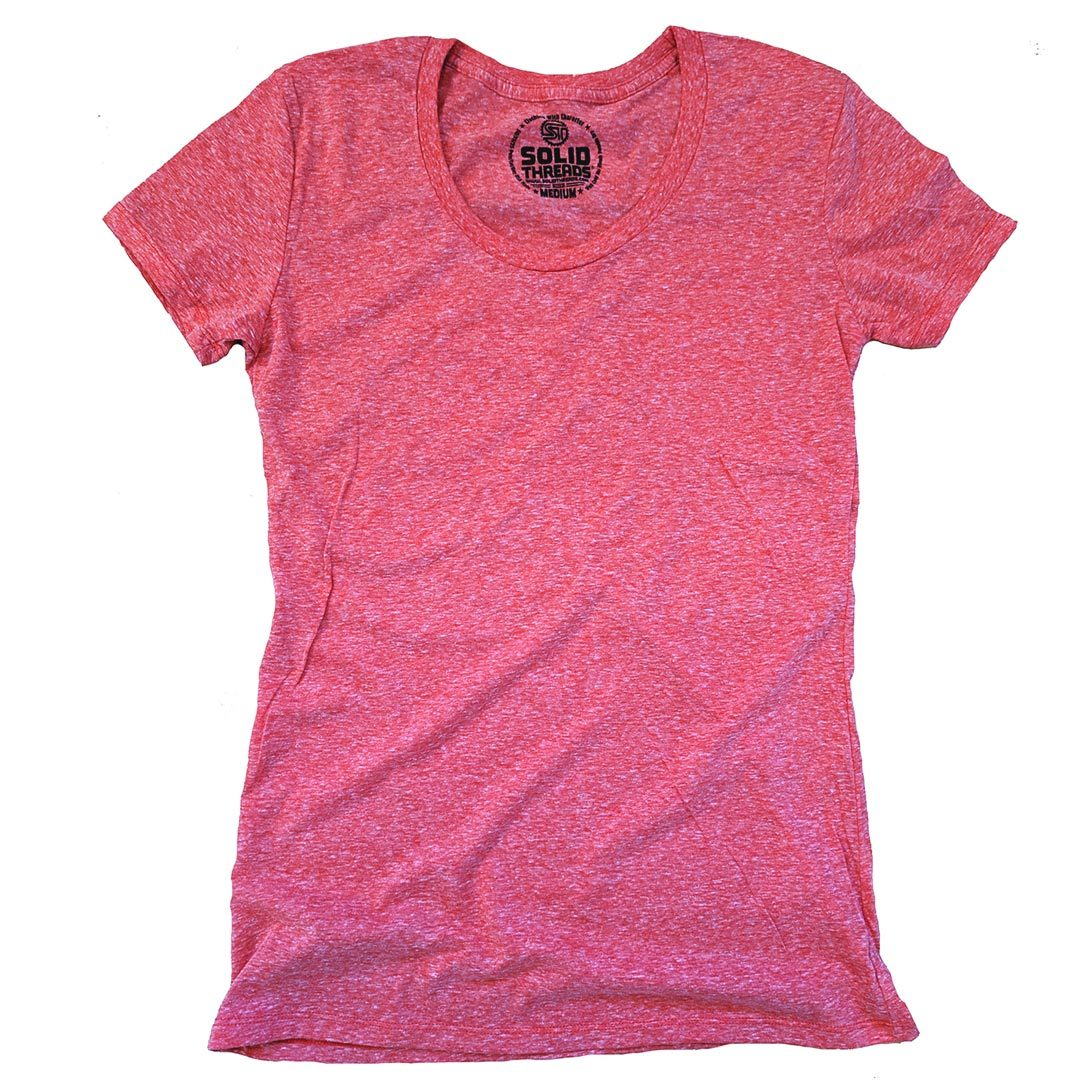 Women's Solid Threads Triblend Red T-shirt