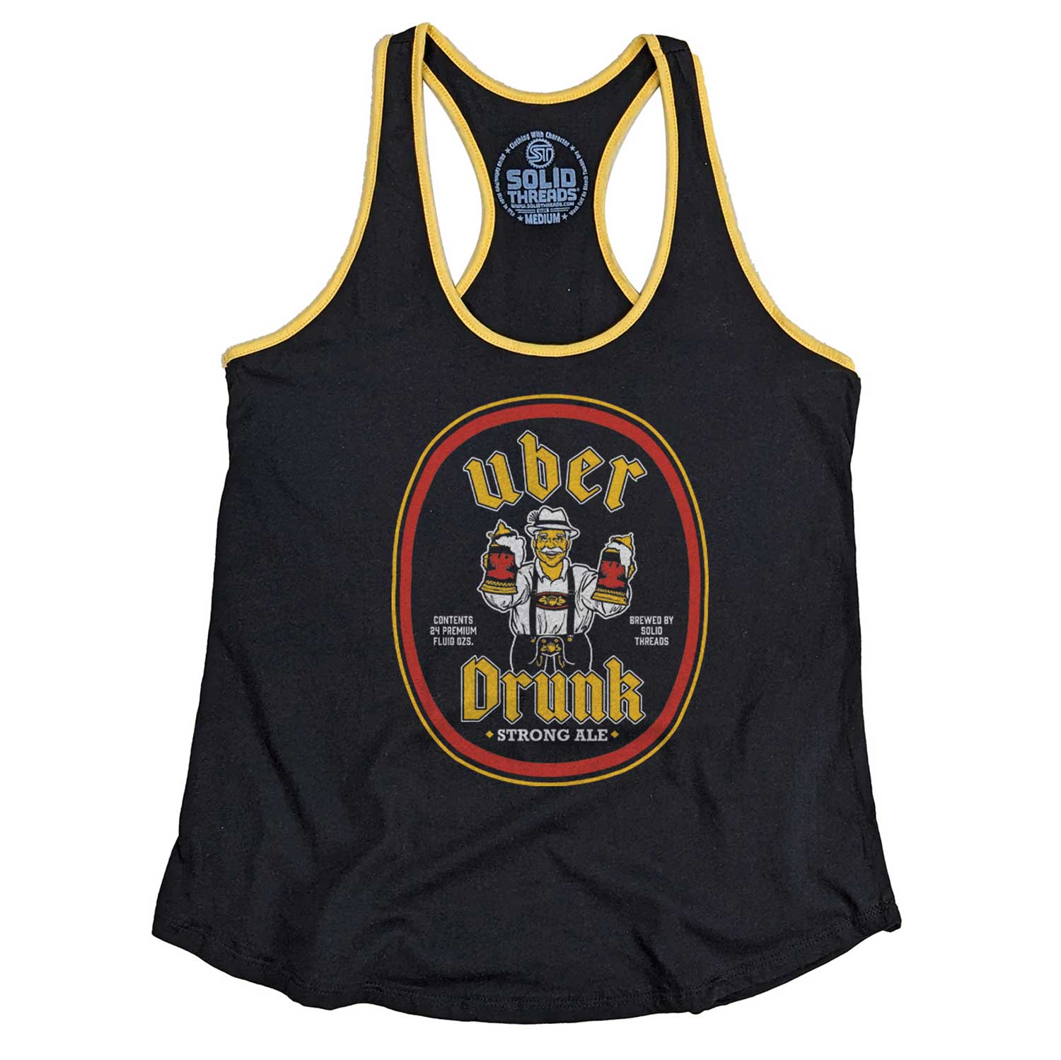 Women's Uber Drunk Vintage Graphic Tank Top | Retro Oktoberfest T-shirt | Solid Threads