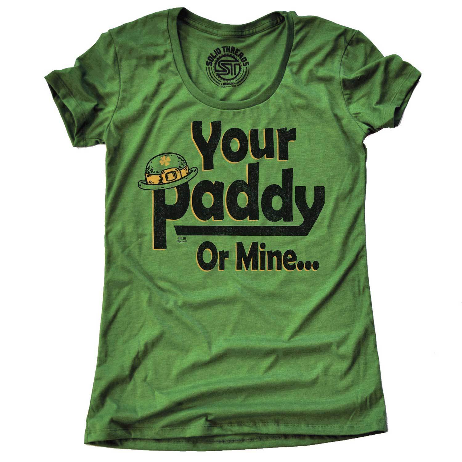 Women's Your Paddy or Mine... Vintage Inspired Scoopneck Tee with funny St. Paddy's graphic | Solid Threads