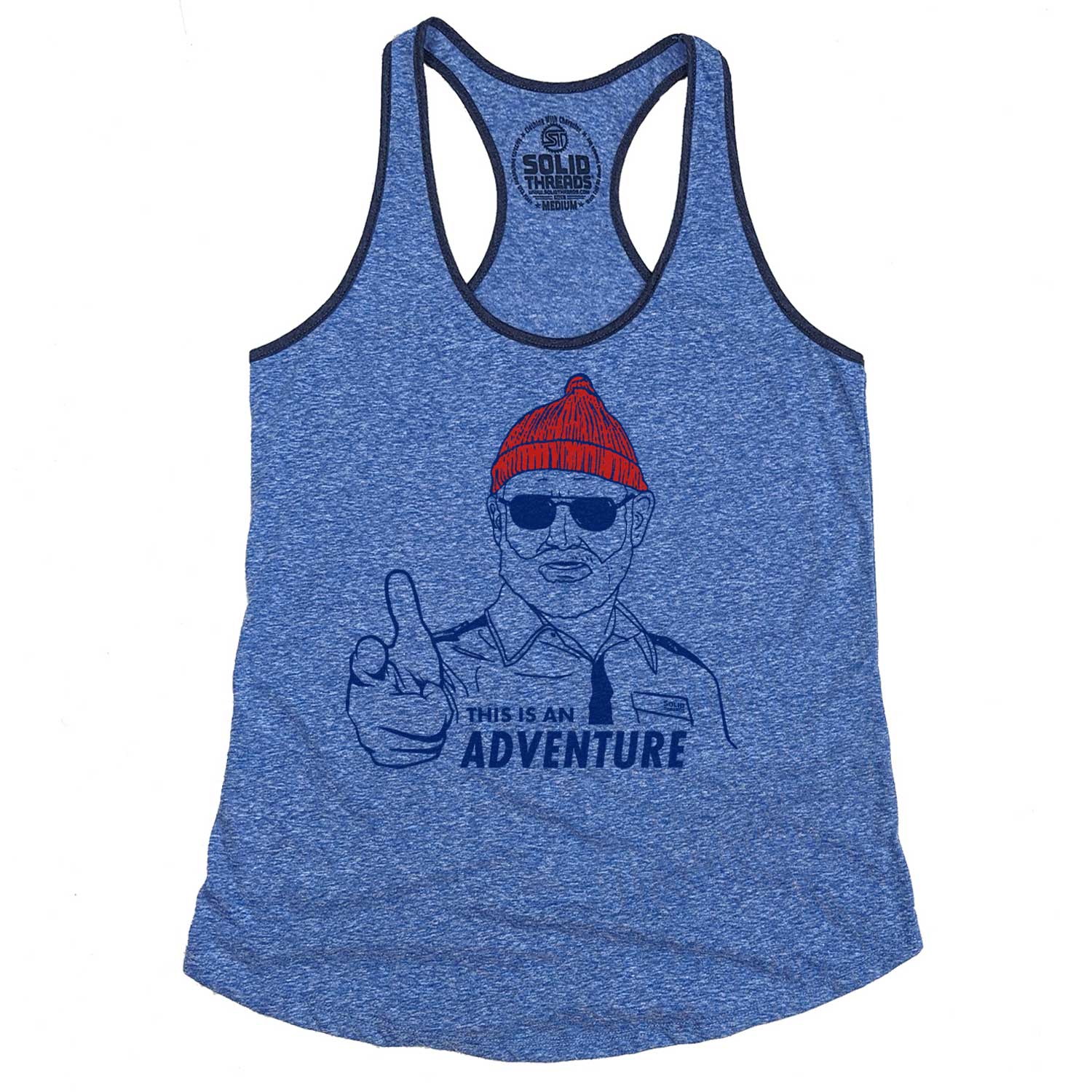 Women's Zissou This is an Adventure Vintage Graphic Tank Top | Life Aquatic T-shirt | Solid Threads